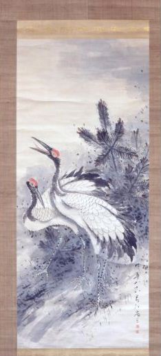 【二羽の鶴の絵画】愛の力 わが家の一品を世界の逸品へ